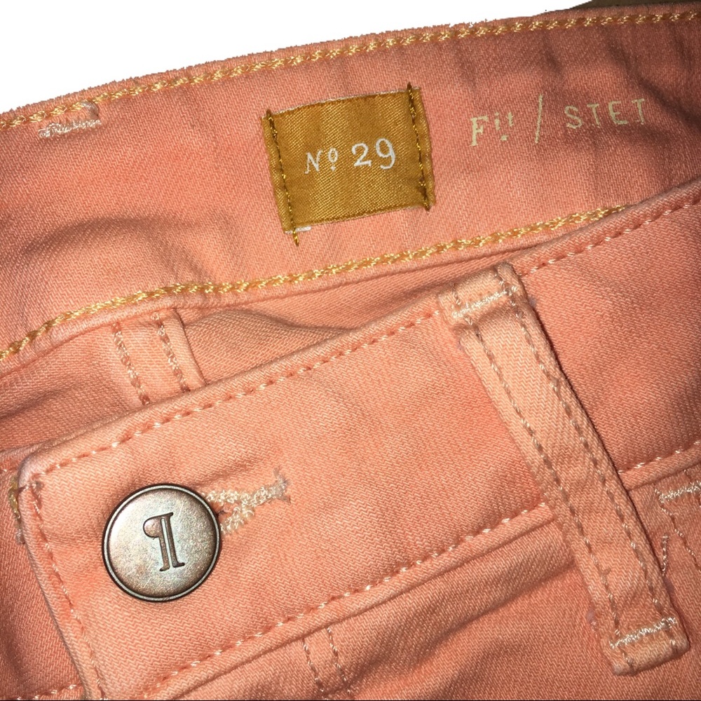 Anthropologie Pilcro Stet Crop Jeans Peach Size 29 - Picture 5 of 8